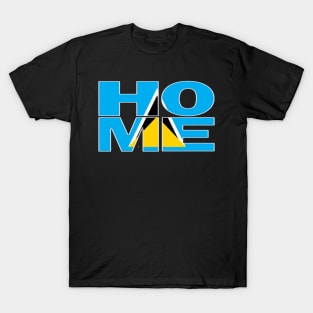 St Lucia Flag Collection Spelling HOME - Soca Mode T-Shirt